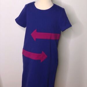 Lisa Perry girls wool blend arrow shift dress